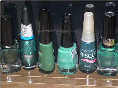 cores para beleza verde volare Risqué show sancion angel  incense impala gloss samba AH lorrac