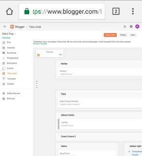 Tata letak / layout blogspot