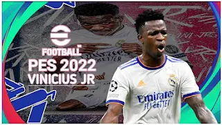 Download eFootball PES 2022 PPSSPP Vinícius Júnior Real Madrid Camera PS5 Best Graphics & New Transfer