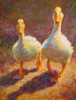 "Waddlers" pastel, 12x9 by Rita Kirkman