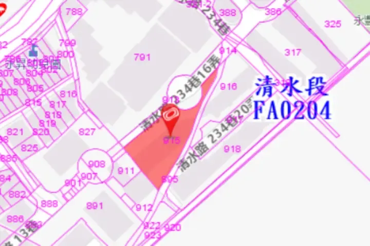 清水居法拍屋地籍圖2