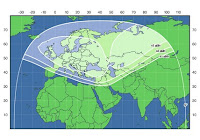 Footprint Map Express AM7 at 40.0°E