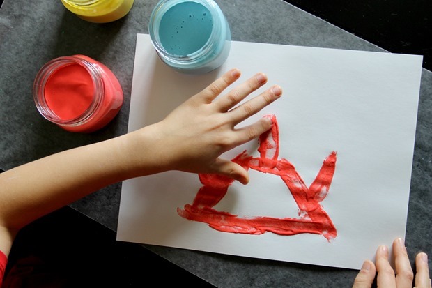 homemade finger paint