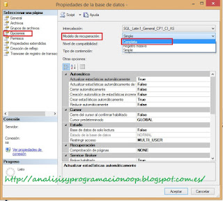 modo de recuperación completa, SQL Server