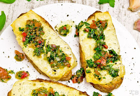 Recept Provolone op toast met Argentijnse chimichurri