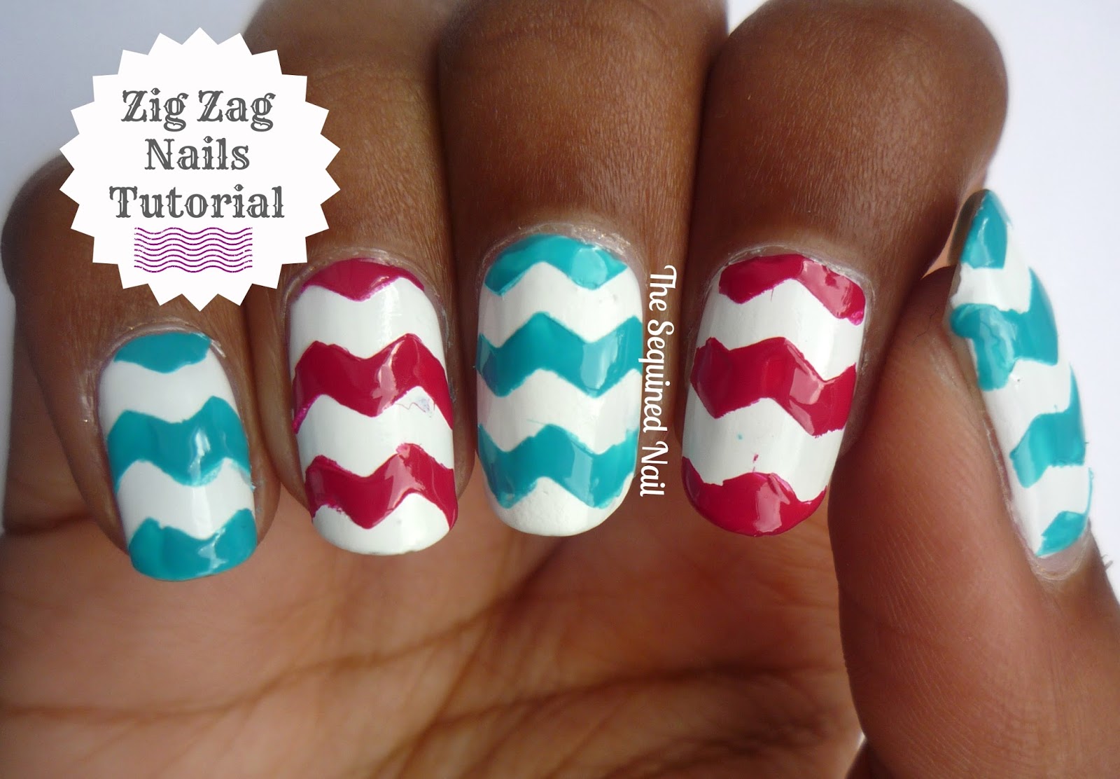 Todays tutorial are for the Zig Zag nails I created a couple of months ...