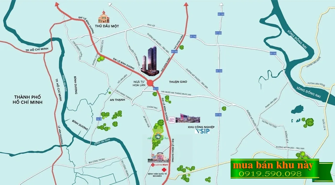 Vị trí dự án Anderson Park Bình Dương