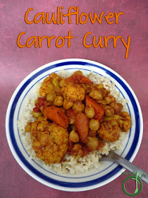 Morsels of Life - Cauliflower Carrot Curry - Cauliflower, cooked up with carrots, tomatoes, and chickpeas in a thick curry sauce containing garlic, ginger, and onion for one flavorful cauliflower carrot curry.