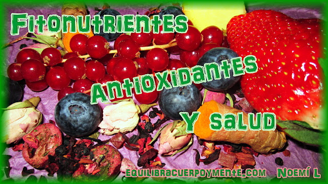 Fitonutrientes, antioxidantes, suplementos alimenticios, comer sano.