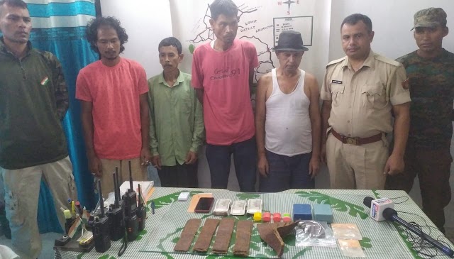 Four Drugs dealers arrested with drugs in Bordumsa