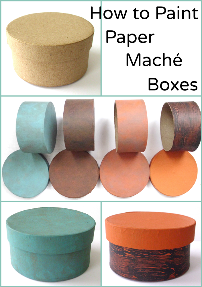 How to Paint Paper Maché Boxes 4 examples!