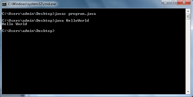 My First Java Program: Print a Message "Hello World"