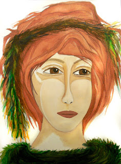 Warrior Woman with No Apologies Original Watercolor Painting from Warrior Women series