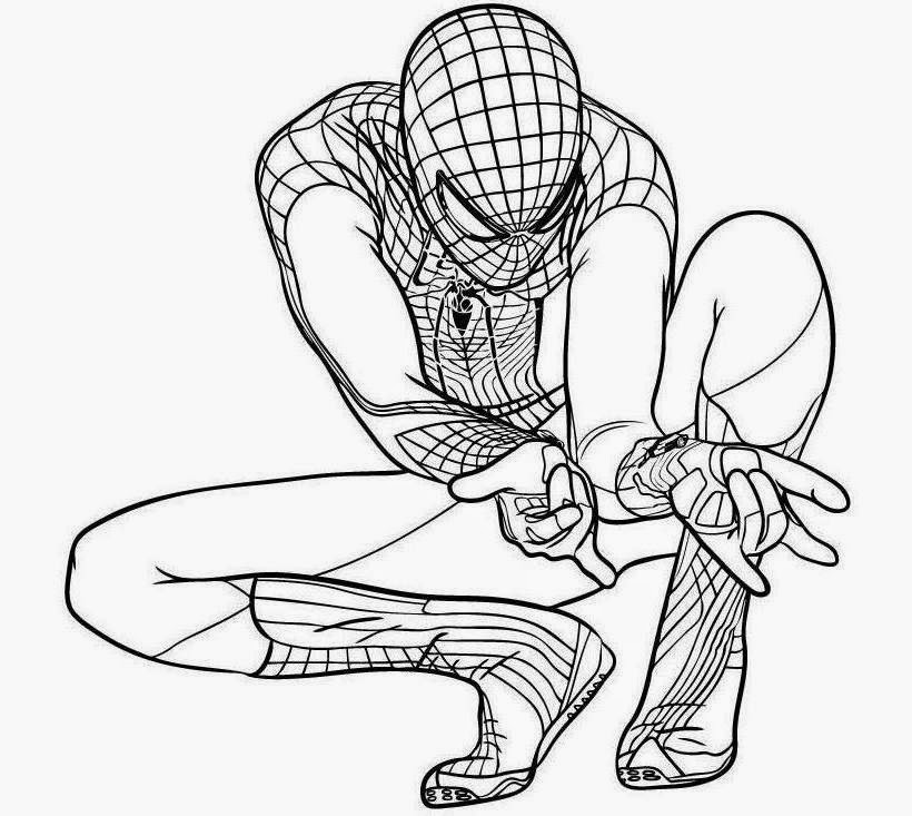 The Printable Spiderman Coloring Drawing Free wallpaper