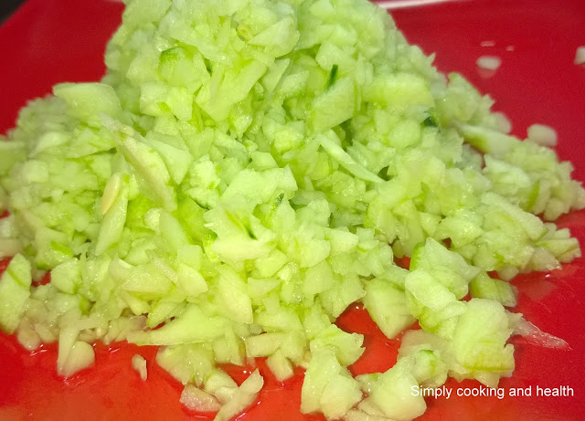 Shredded cucumber