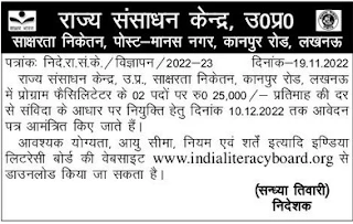 India Literacy Board Recruitment, Program Facilitator