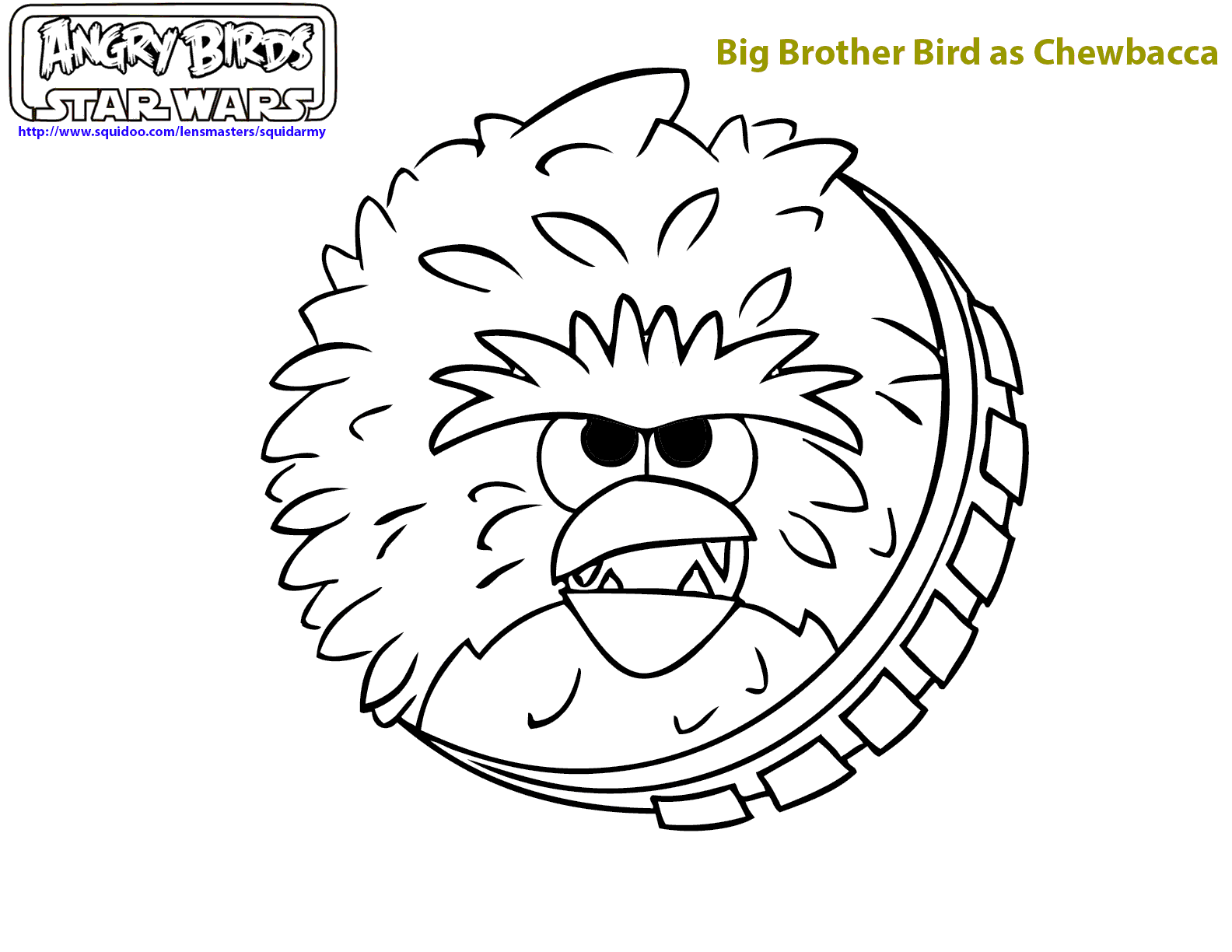 angry birds Star wars coloring pages Chewbacca