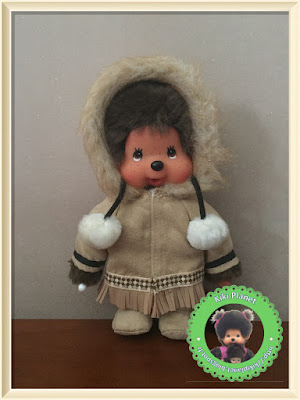 unboxing monchhichi bebichhichi kiki Alaska inuit pole nord igloo pull hiver singe peluche ajena vintage world