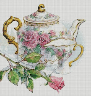 teapot Free Cross Stitch Pattern