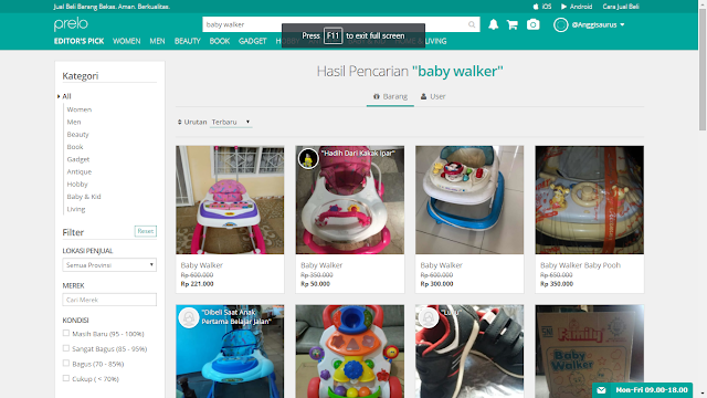 baby walker bekas, baby walker preloved