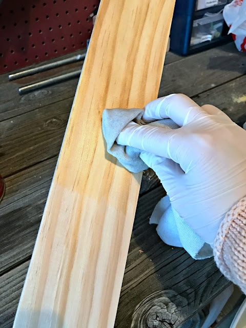Precondition wood before stain