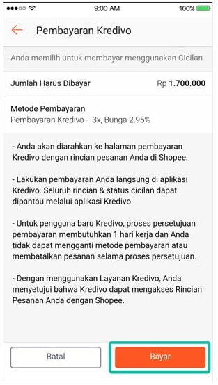 bayar shopee dengan kredivo