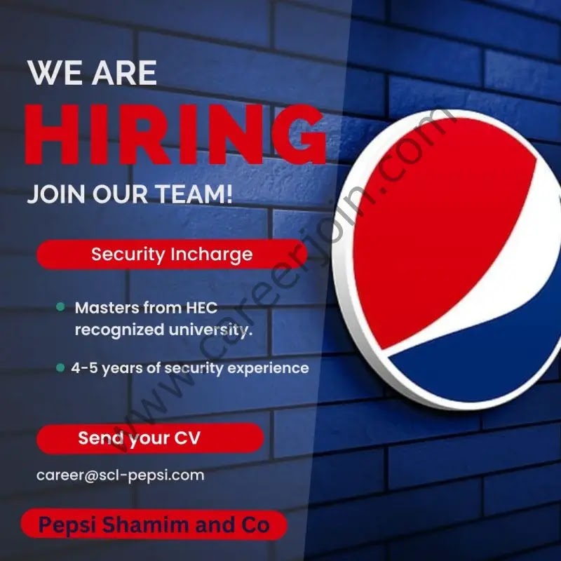 Pepsi Shamim & Co Jobs 2023 Latest Advertisement