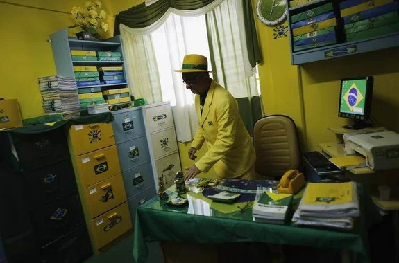 Brazil superfan Nelson Paviotti wears only team colours for 20 years