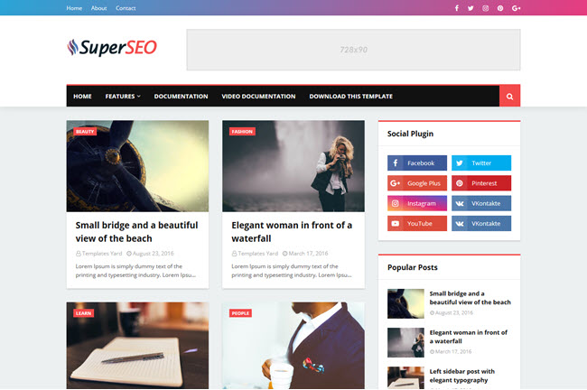 Super Seo Blogger Template Premium Free Download