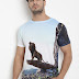 Buy Men White Printed Round Neck T-shirt 70% Off