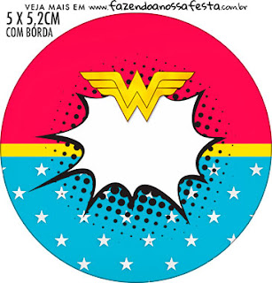 Blondie Wonder Woman Free Printable Cupcake Wrappers and Toppers.