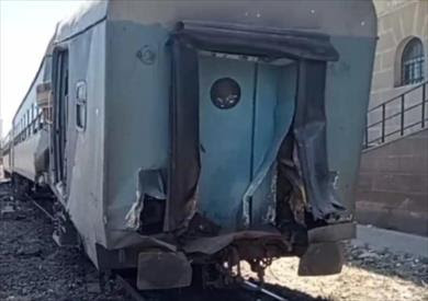 بالصور .. آثار حادث قطار الإسكندرية