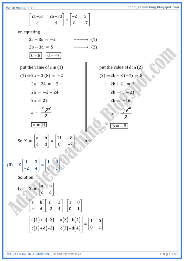 matrices-and-determinants-exercise-4-1-mathematics-11th