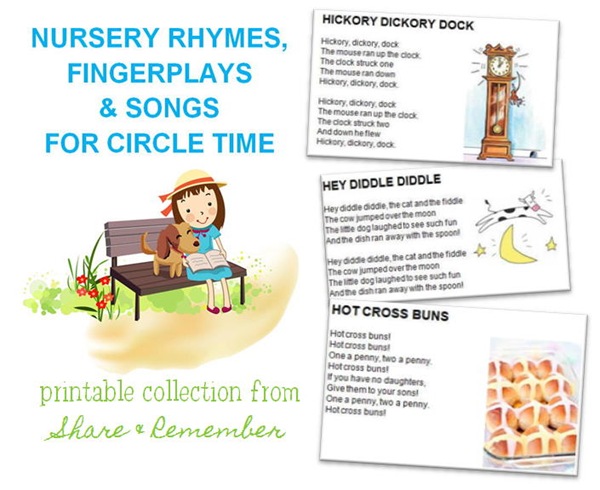 garden ideas for toddlers Nursery Rhymes Fingerplays Printables | 600 x 490