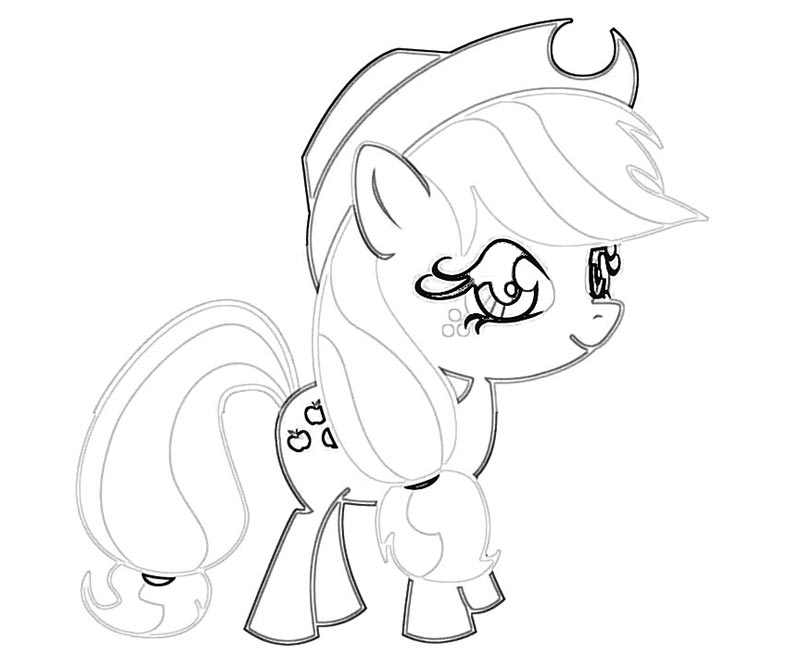 #19 My Little Pony Applejack Coloring Page