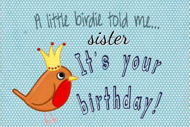 Happy Birthday Sister greeting card image, wallpaper