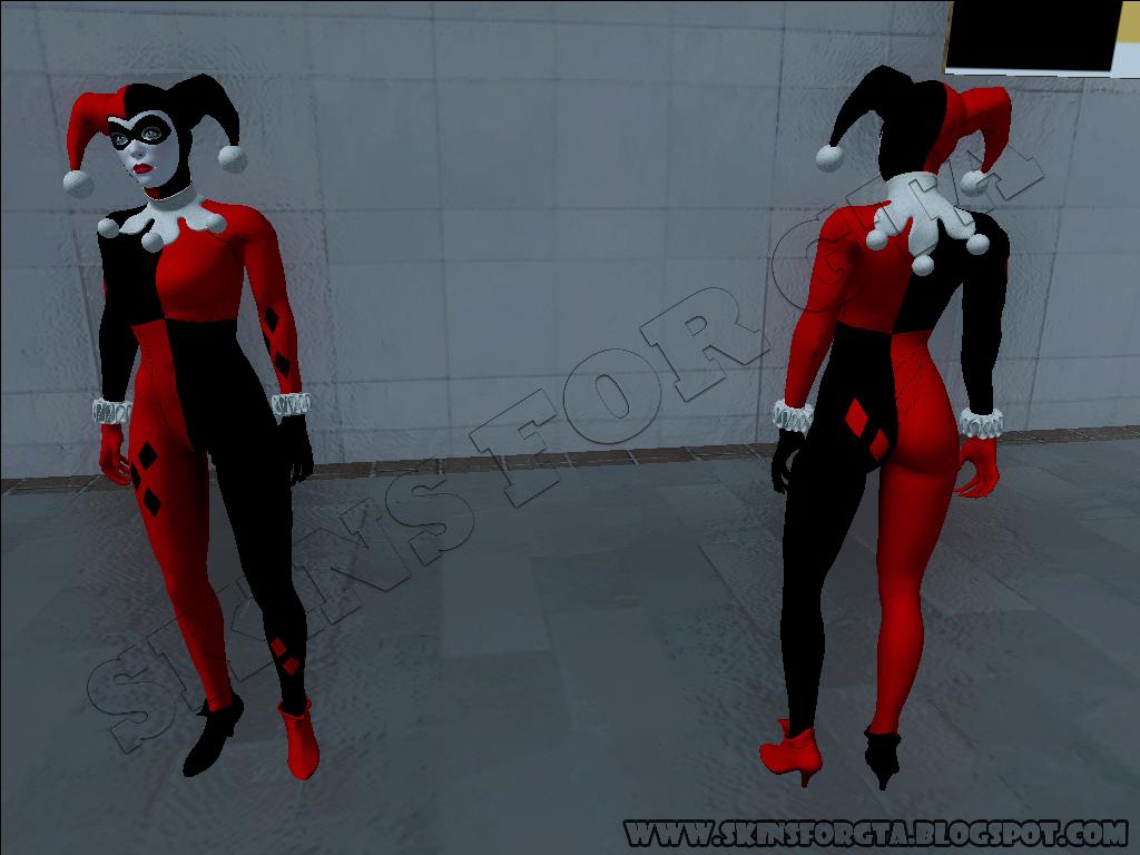 Skins For Gta Gta Sa Skin Harley Quinn Classic Dlc From