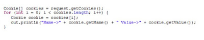 Code đọc cookie trong lập trình java