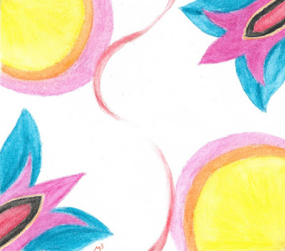 pattern, art, traditional media, watercolor pencils
