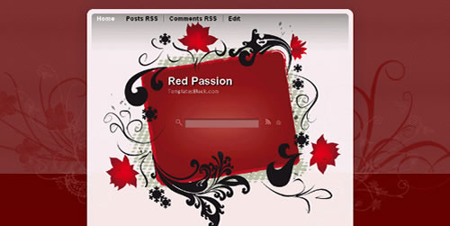 Red Passion Blogger Template