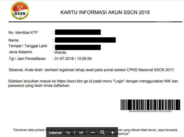 Sebagai persiapan awal untuk pendaftaran cpns  https://sscntraining.bkn.go.id/ : Halaman Latihan Registrasi CPNS 2018 di sscn.bkn.go.id Dari BKN