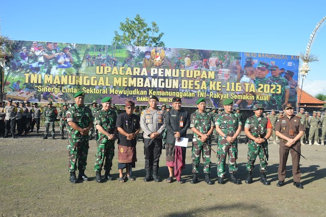 Penutupan TNI Manunggal Membangun Desa (TMMD) ke - 116 Disertai Serah Terima Hasil TMMD 