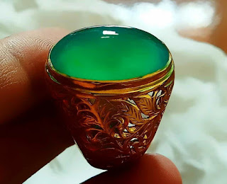 Batu Bacan Doko Super Giwang BC045 Body Glass Ikatan Perak Kokoh