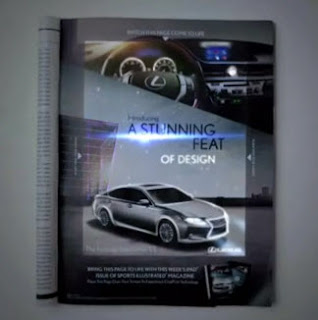 Interactive Lexus print ad