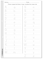 Abecedario infantil - repasar y copiar letras en letra de palo seco Pipo by @evapipo