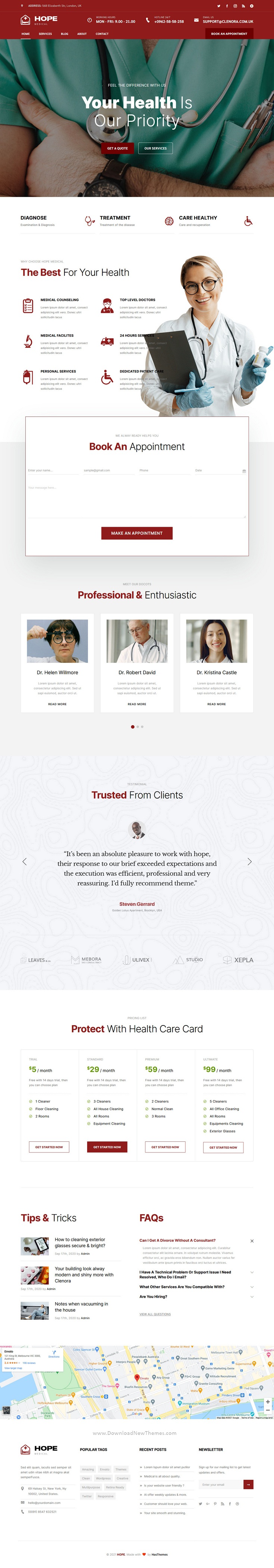 Health and Medical Bootstrap Template