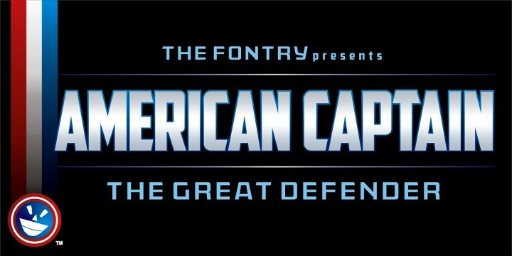 خط الكابتن الأمريكي | American captain Font