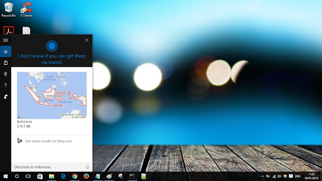 cara tanya petunjuk arah ke indonesia lewat cortana