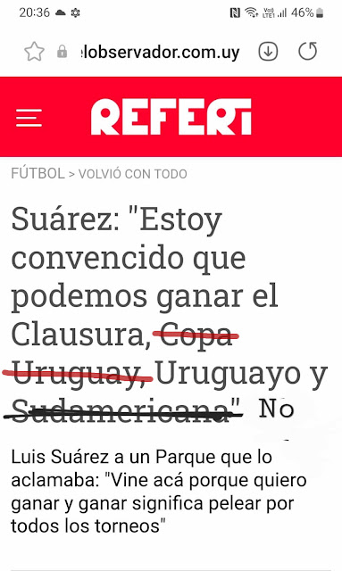 la copa Uruguay tampoco