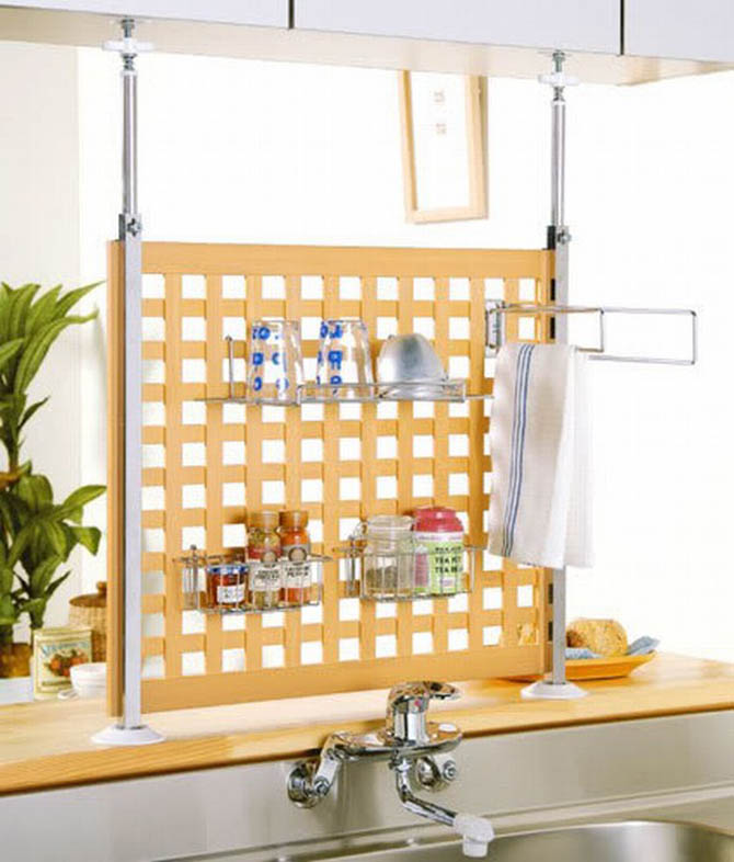 bathroom shelving storage space